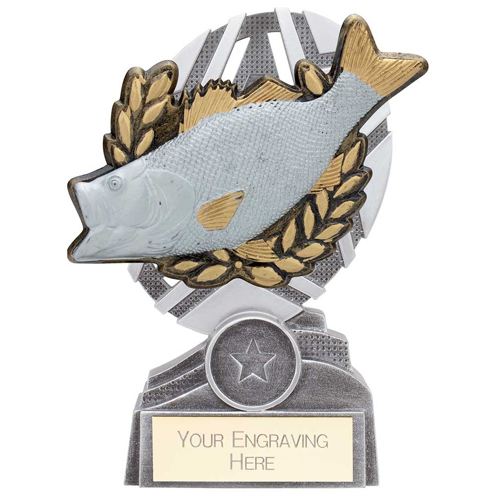 The Stars Fishing Plaque Award - Silver & Gold