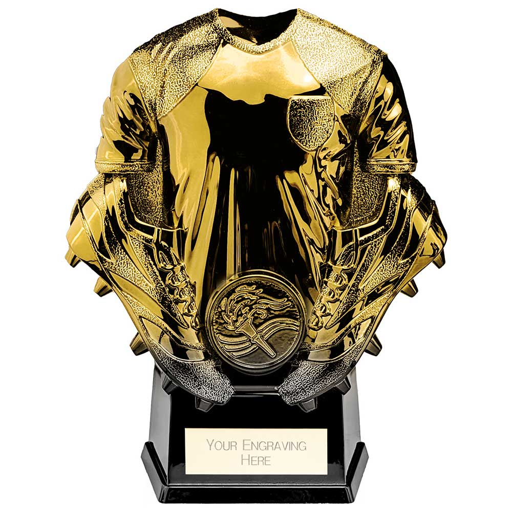 Invincible Football Heavyweight Shirt Trophy - Gold & Carbon Black