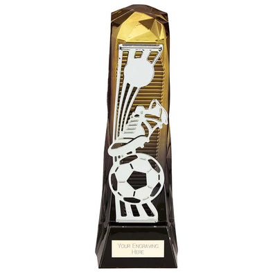 Shard Football Award - Fusion Gold & Carbon Black (230mm Height)