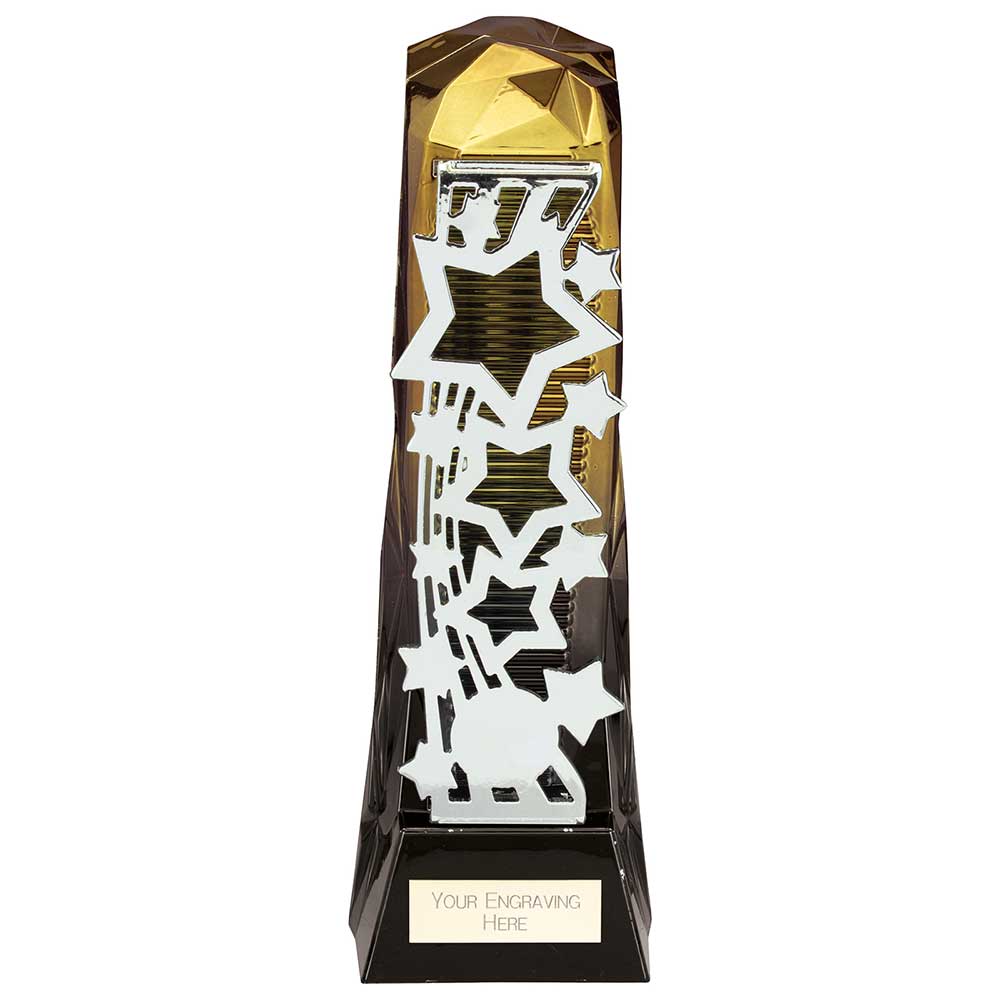 Shard Achievement Star Award - Fusion Gold & Carbon Black (230mm Height)