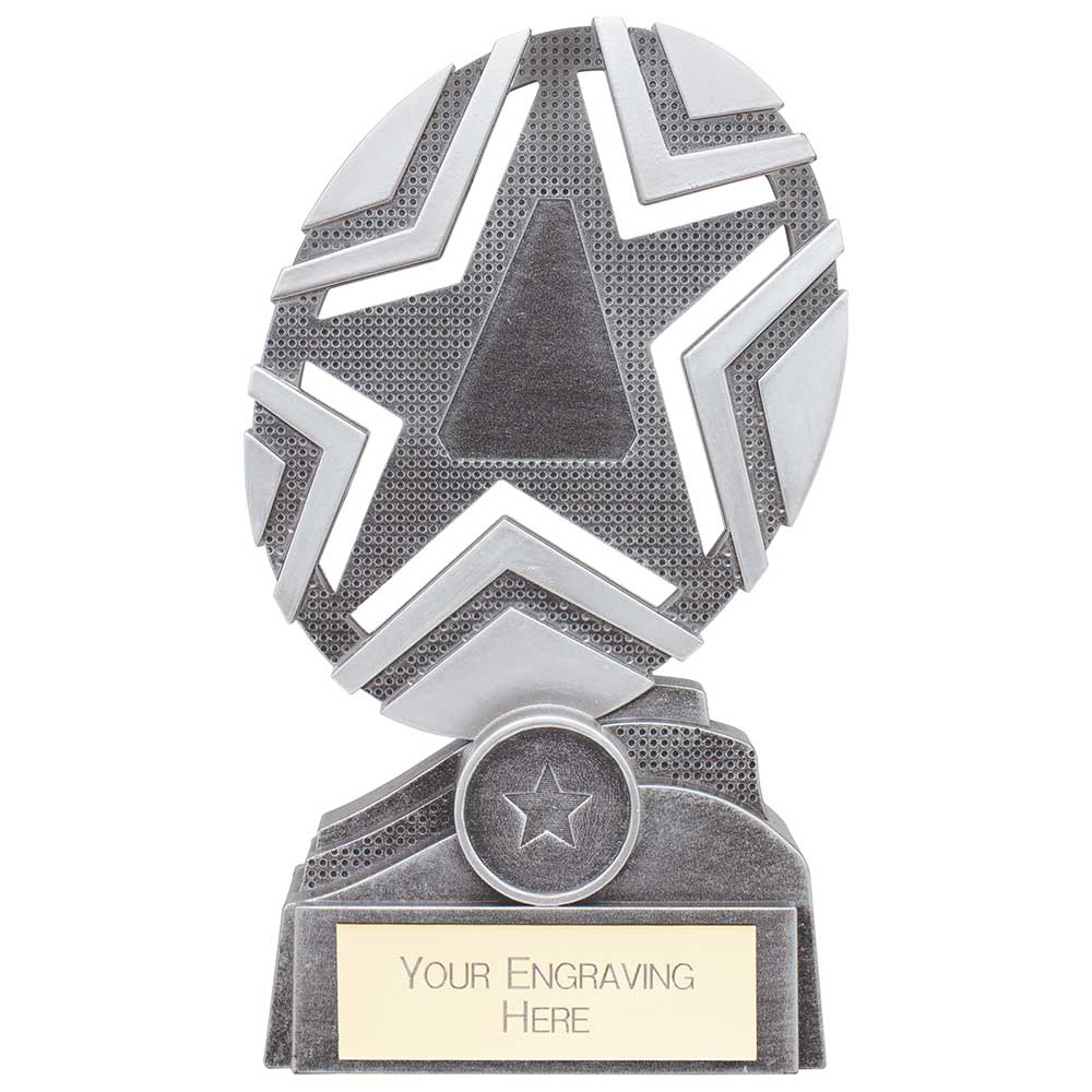 The Stars Plastic Plaque Award - Antique Silver Finish