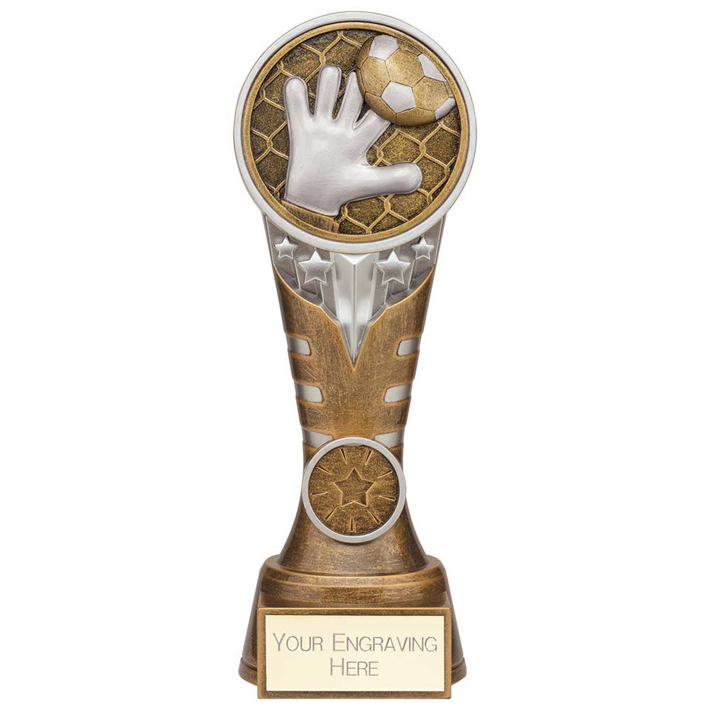 Ikon Tower Goalkeeper Award - Antique Silver & Gold