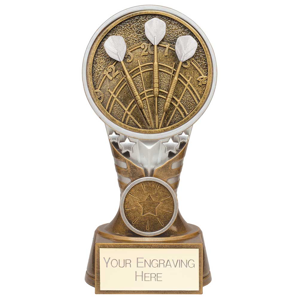 Ikon Tower Darts Award - Antique Silver & Gold