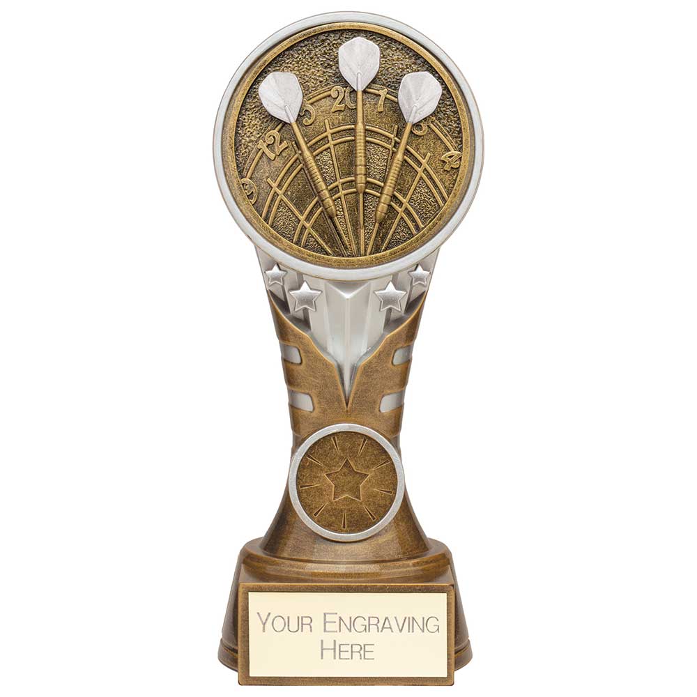 Ikon Tower Darts Award - Antique Silver & Gold