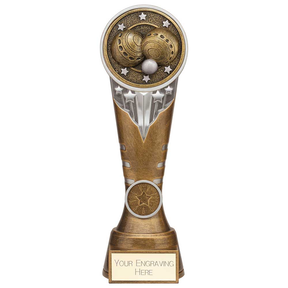 Ikon Tower Lawn Bowls Award - Antique Silver & Gold