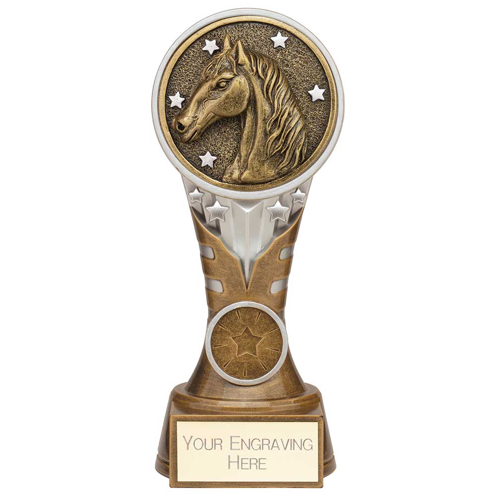 Ikon Tower Equestrian Award - Antique Silver & Gold