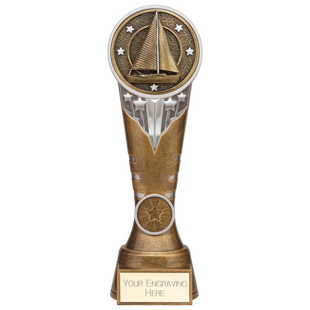 Ikon Tower Sailing Award - Antique Silver & Gold