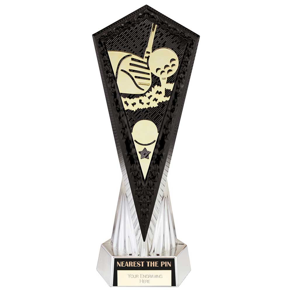 Inferno Golf Nearest The Pin Award - Carbon Black & Ice Platinum (270mm Height)