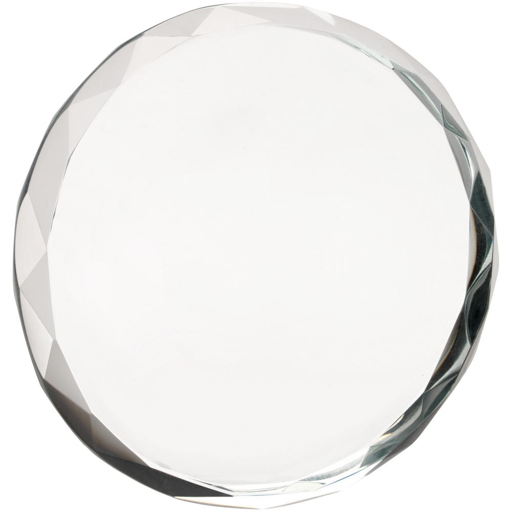 Engraved Glass Round Paperweight