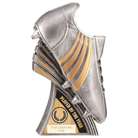 Power Boot Trophy - Football Player of Year Antique Silver