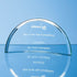 Engraved Jade Glass Half Moon Crescent Award