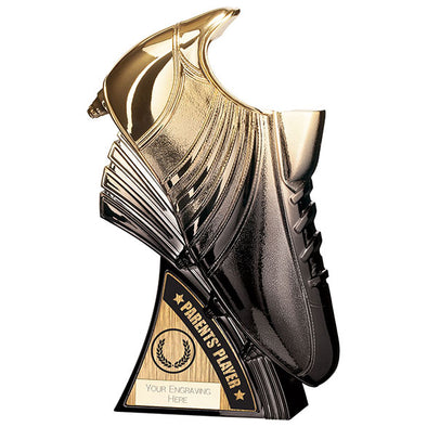Power Boot Trophy - Football Parents Player Gold to Black 250mm