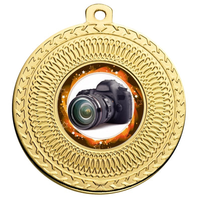 Photography Gold Swirl 50mm Medal