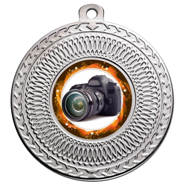 Photography Silver Swirl 50mm Medal