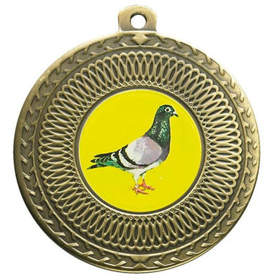 Pigeon Bronze Swirl 50mm Medal