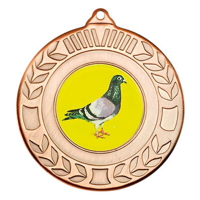 Pigeon Bronze Laurel 50mm Medal