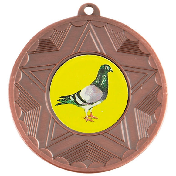 Pigeon Bronze Star 50mm Medal