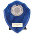 Victory Award Wreath Wooden Shield - Azure Blue