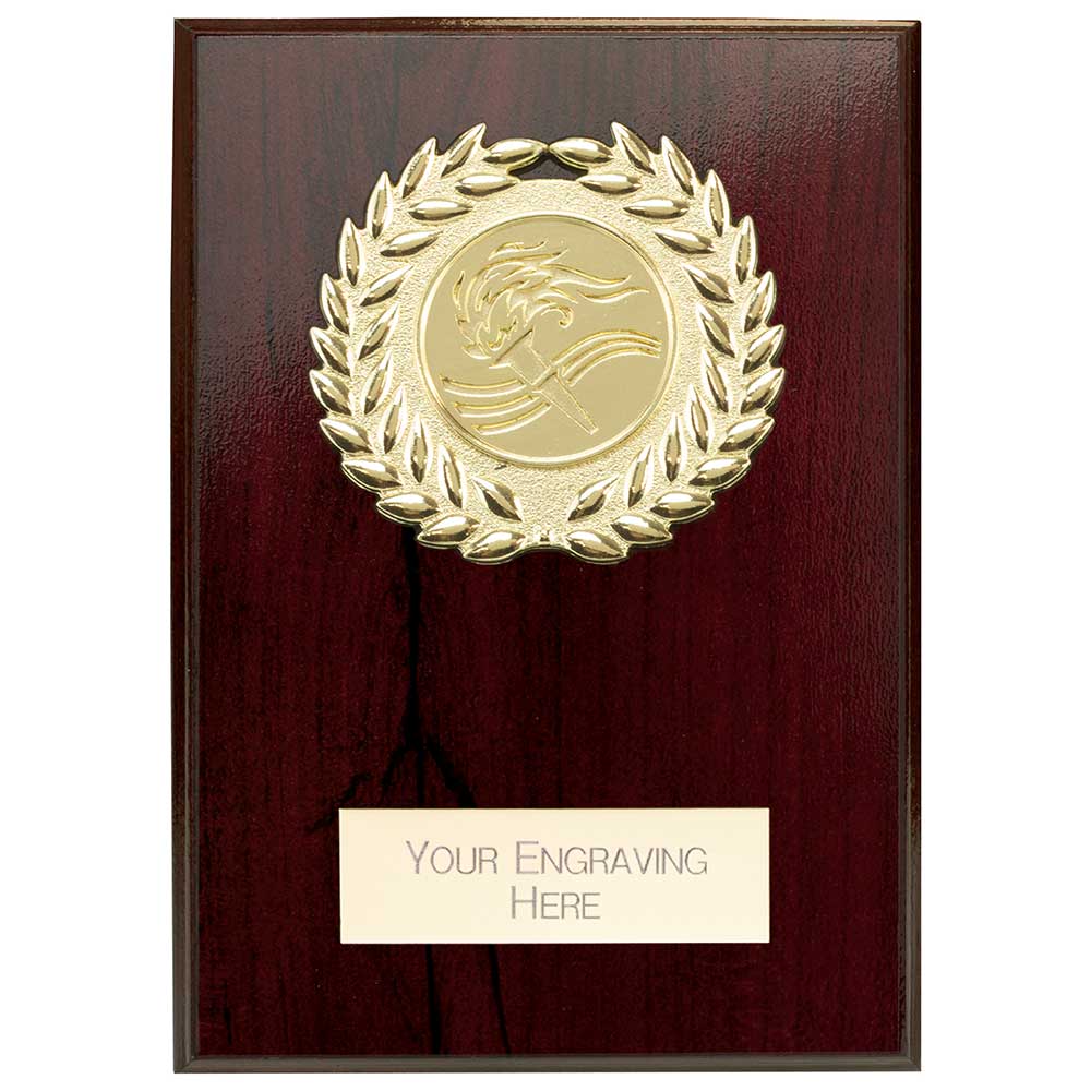 Victory Award Wreath Plaque - Cracked Cherry