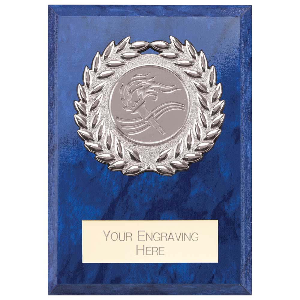 Victory Award Wreath Plaque - Azure Blue