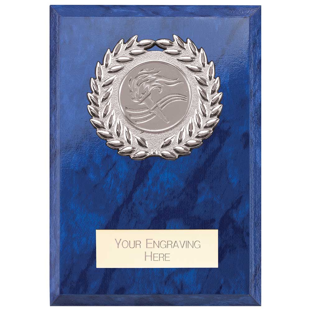 Victory Award Wreath Plaque - Azure Blue