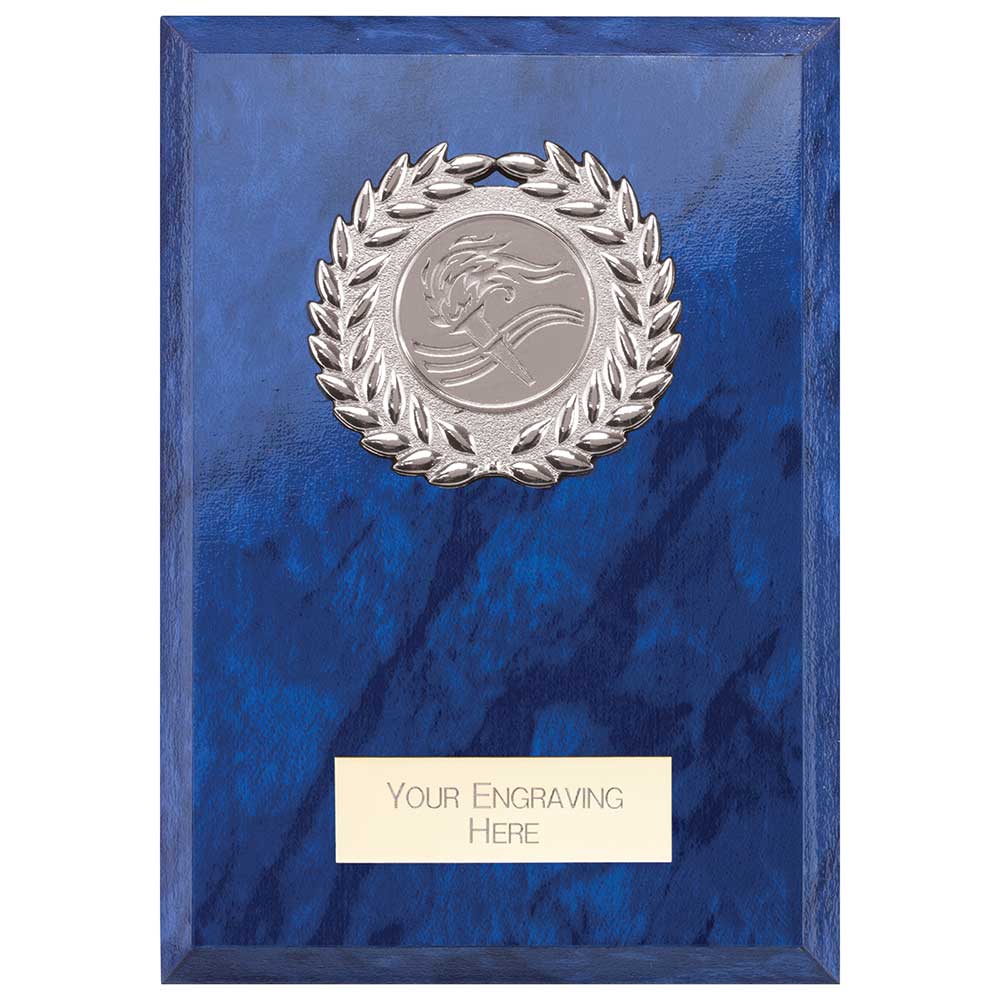 Victory Award Wreath Plaque - Azure Blue