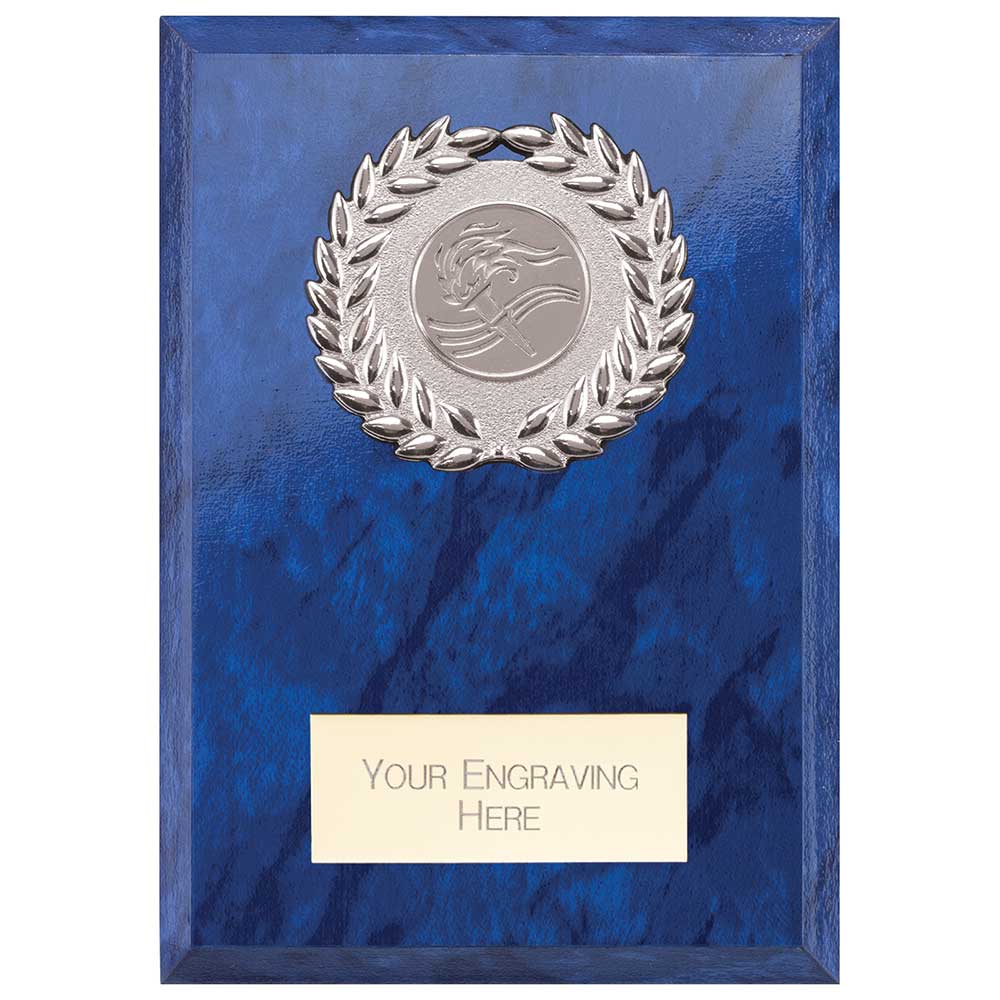 Victory Award Wreath Plaque - Azure Blue