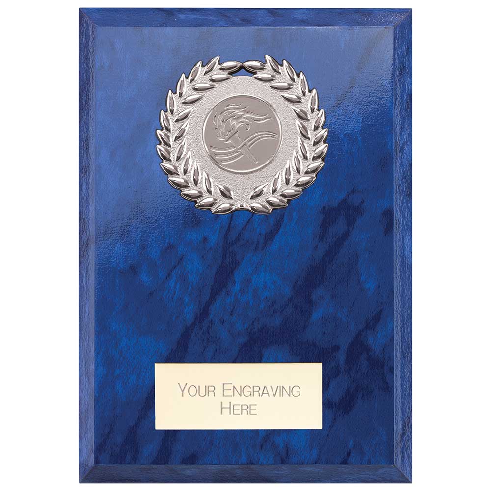 Victory Award Wreath Plaque - Azure Blue