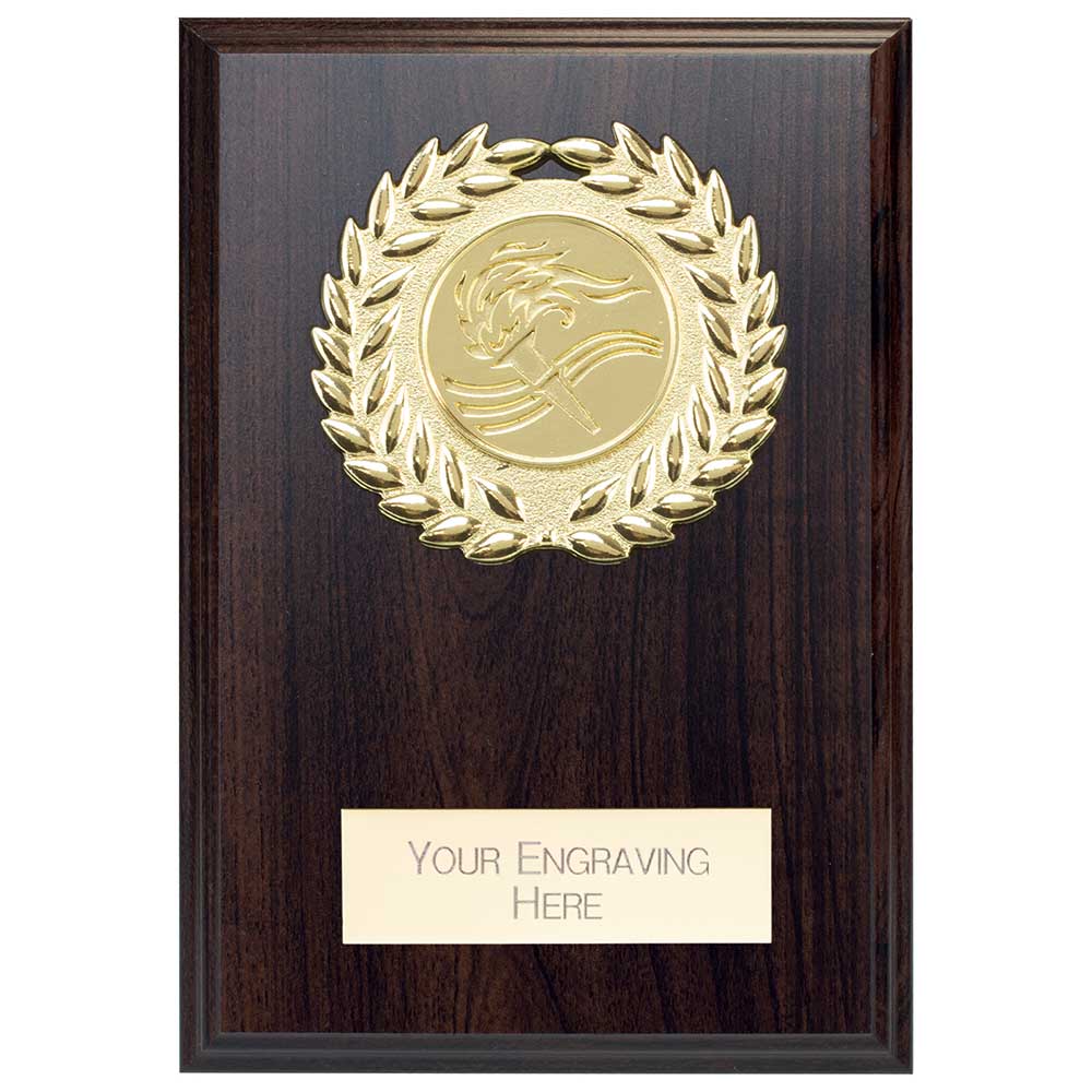 Victory Award Wreath Plaque - Mahogany