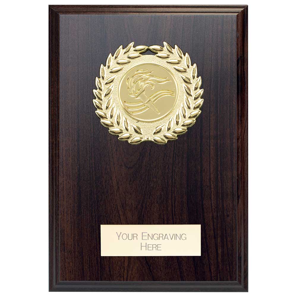 Victory Award Wreath Plaque - Mahogany