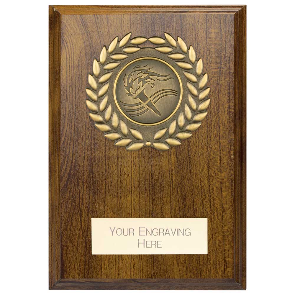 Victory Award Wreath Plaque - Walnut
