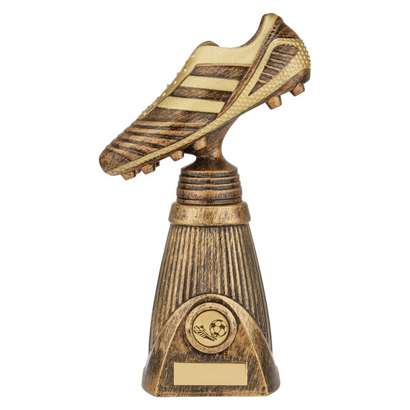 World Striker Deluxe Football Boot Award Antique Bronze & Gold 260mm