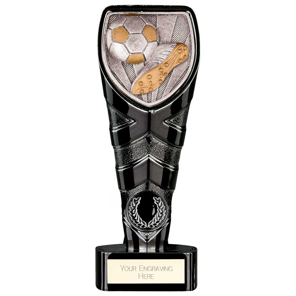 Black Cobra Football Boot & Ball Trophy