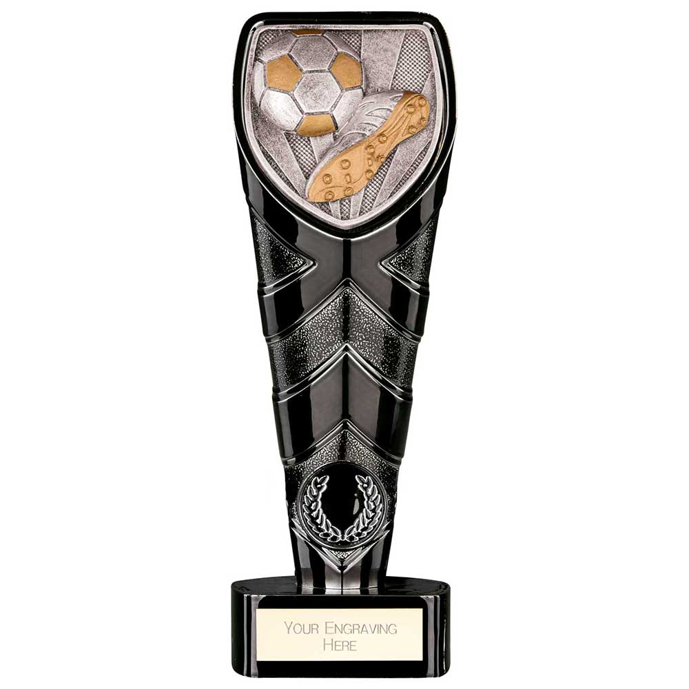 Black Cobra Football Boot & Ball Trophy