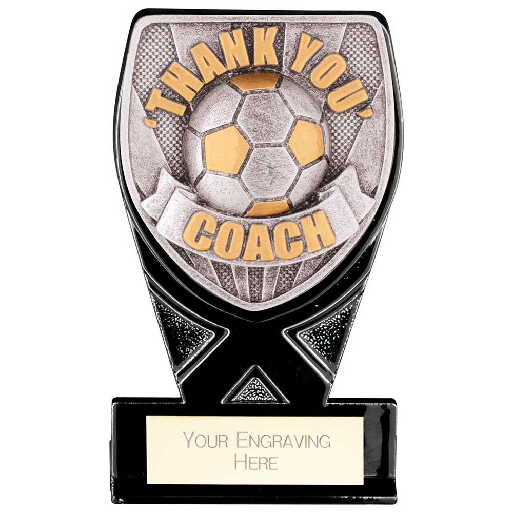 Black Cobra Football Thank You Coach Trophy