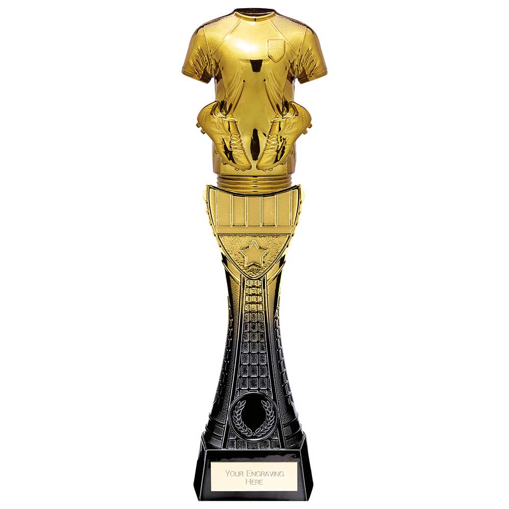 Fusion Viper Tower Football Shirt Award - Black & Gold