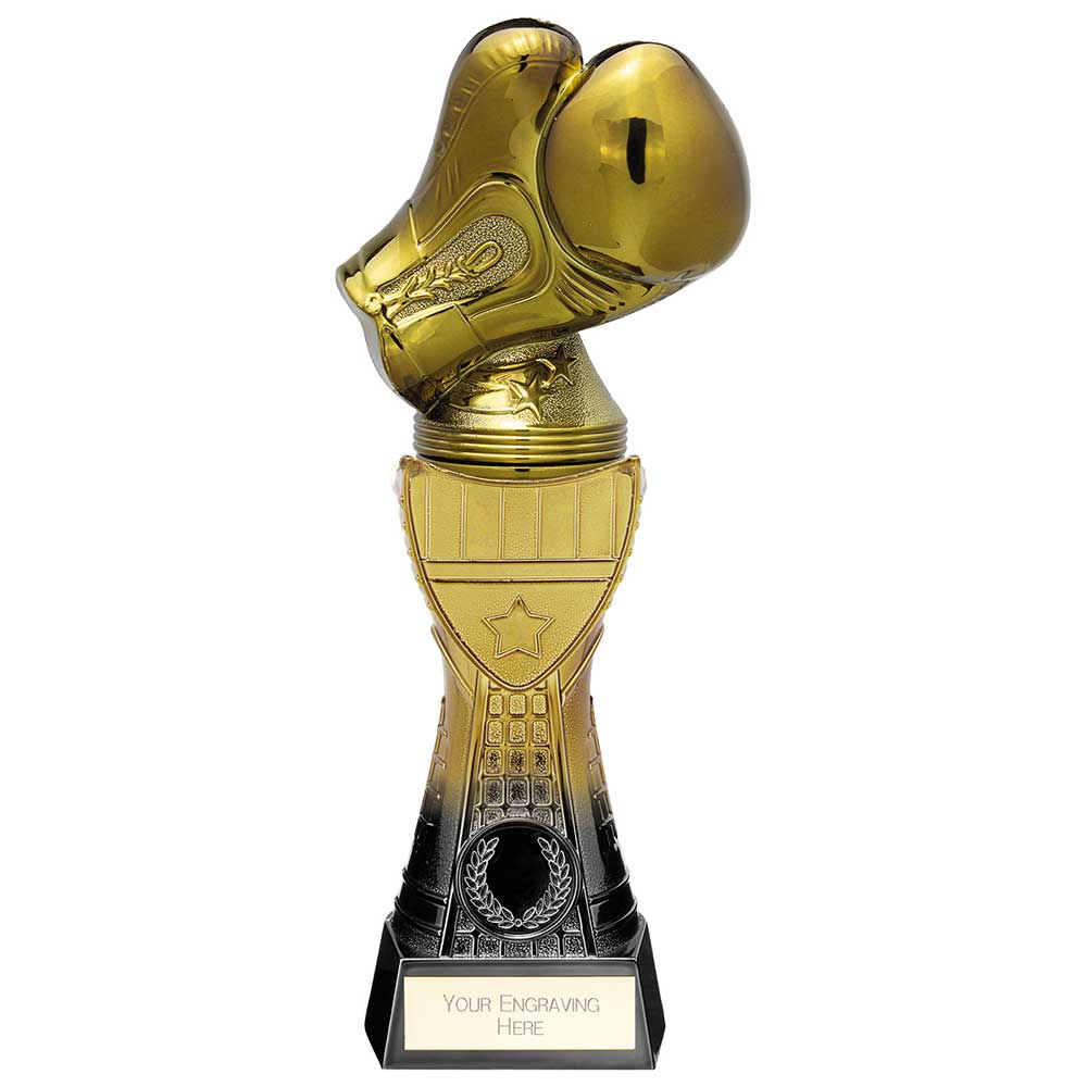 Fusion Viper Tower Boxing Glove Award - Black & Gold