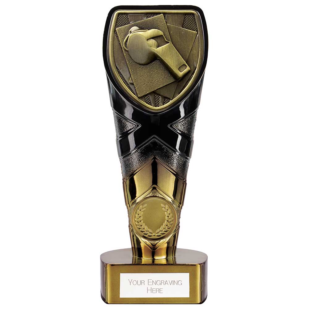 Fusion Cobra Referee Whistle Football Award - Black & Gold