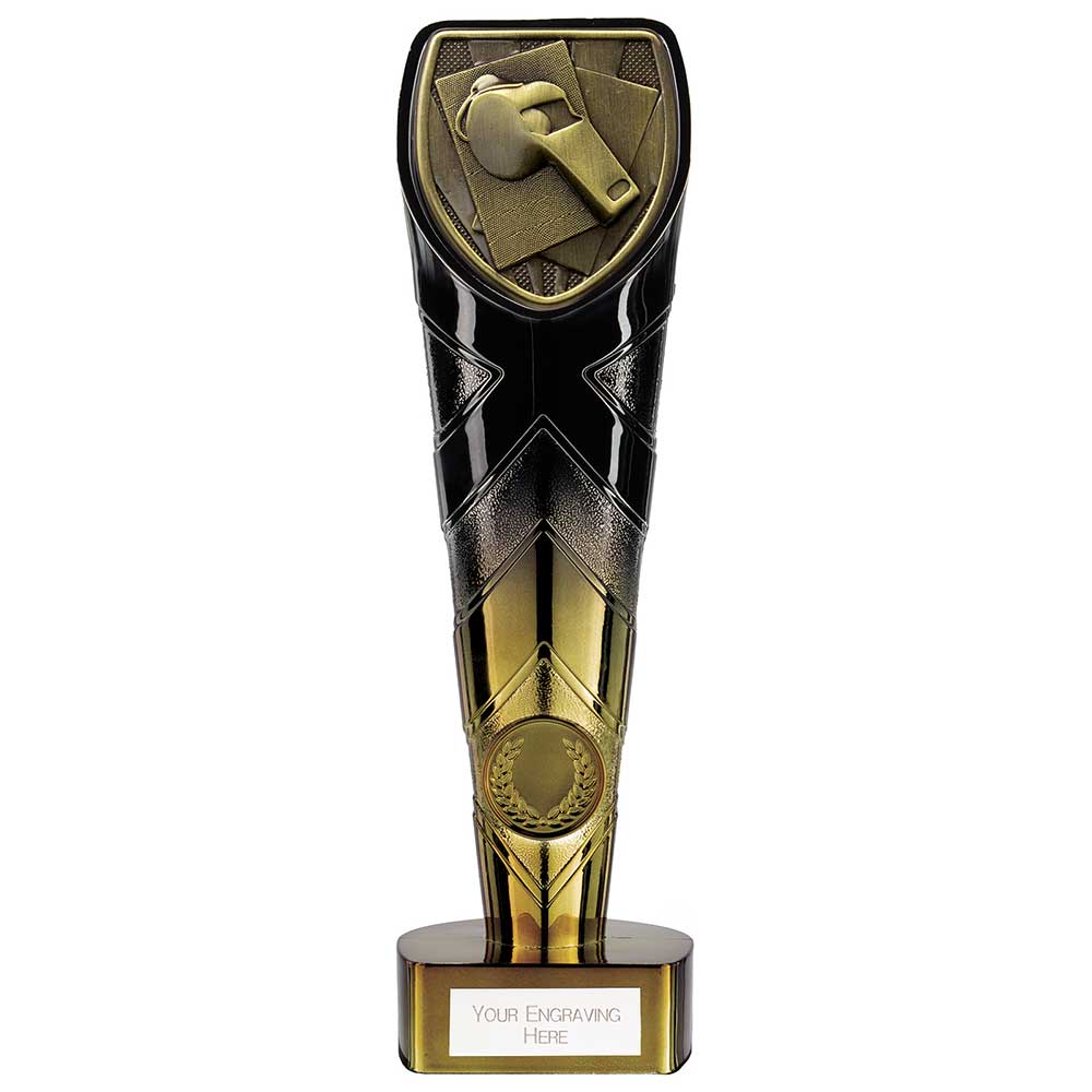 Fusion Cobra Referee Whistle Football Award - Black & Gold