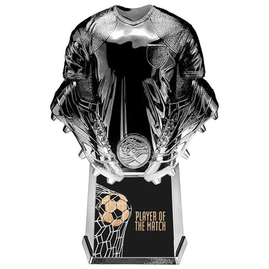 Invincible Shirt Football Award - Player of the Match Black (220mm Height)