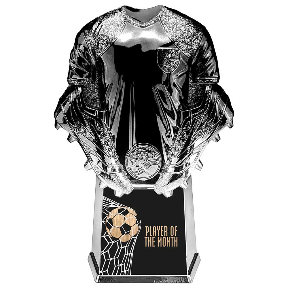 Invincible Shirt Football Award - Player of Month Black (220mm Height)