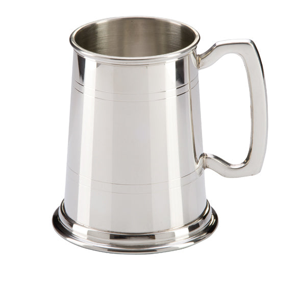 The Commodore English Pewter Tankard 125mm 1pt