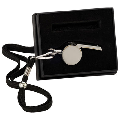 Premier Polished Steel Referee Whistle Award with Box 70mm
