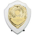 Aegis Wooden Shield with Engraved Front - Arctic White & Gold