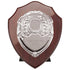 Aegis Wooden Shield with Engraved Front - Mahogany & Silver