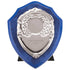 Aegis Wooden Shield with Engraved Front - Azure Blue & Silver