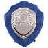 Aegis Wooden Shield with Engraved Front - Azure Blue & Silver