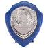 Aegis Wooden Shield with Engraved Front - Azure Blue & Silver