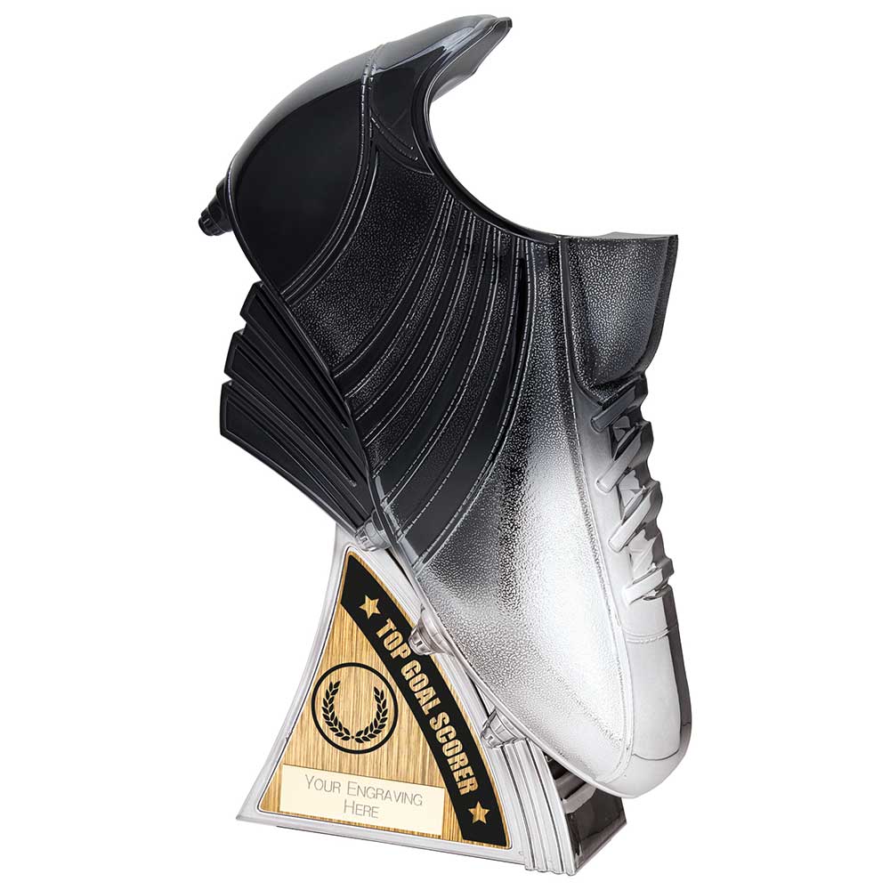 Power Boot Football Award - Top Goal Scorer - Black to Platinum