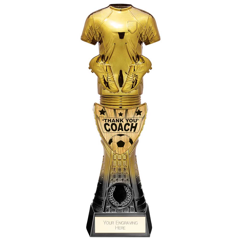 Fusion Viper Shirt Football Award - Thank You Coach - Black & Gold